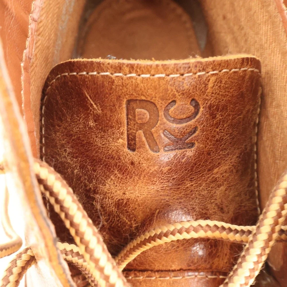 RKC Uptown Leather Chukka Boots Brown Lace-Up Ankle‎ Casual Shoes
